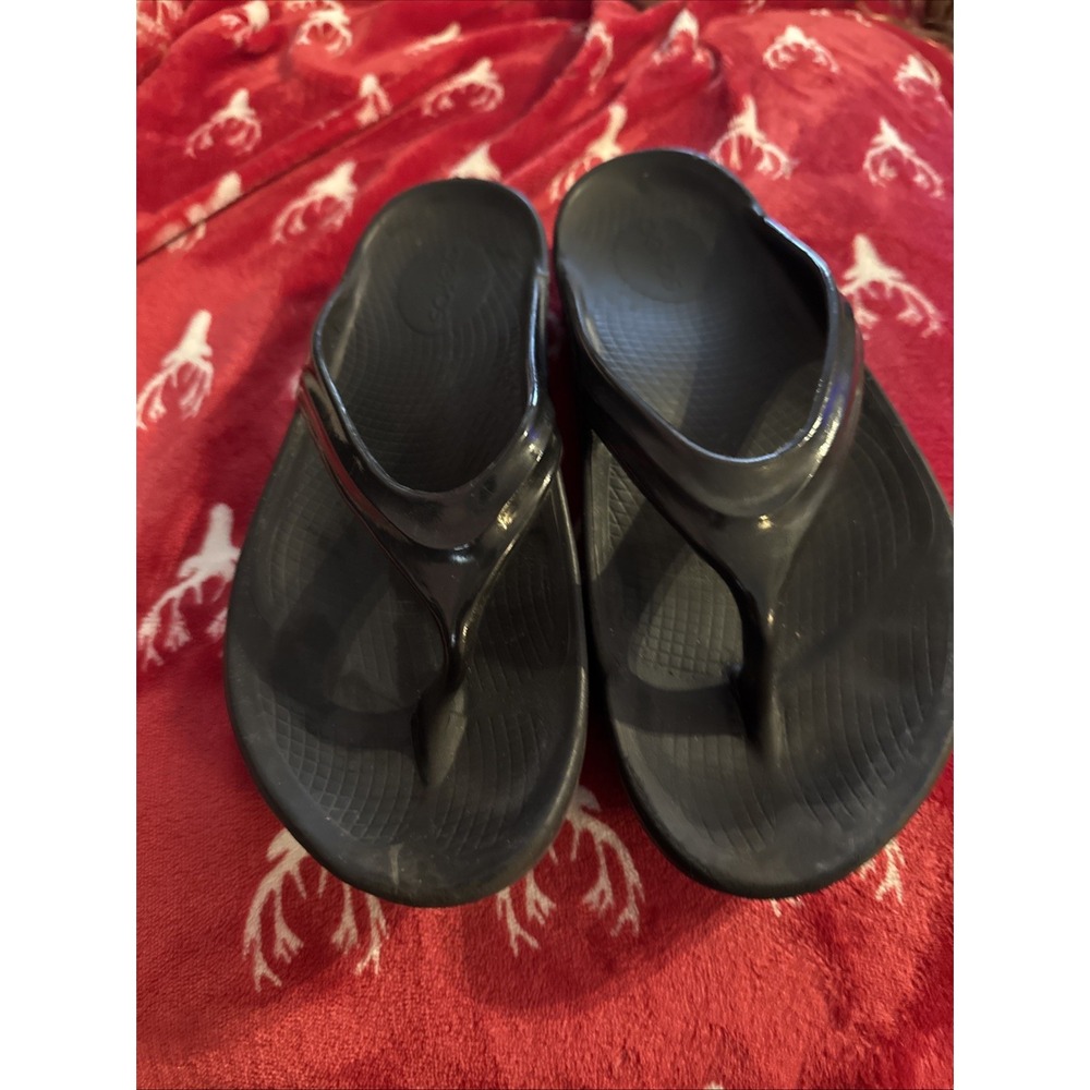 Oofos OOriginal women's flip flap sandals black size 8 - 39 Eye